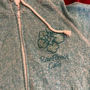 Rainforest Cafe teal jacket sz medium